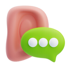 Listening 3D illustrations