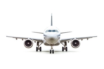 Naklejka premium White airplane isolated on white background