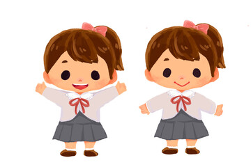 フォーマルな服装の女の子セットB