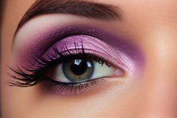 Obraz premium Woman With Blonde Hair and Pink Lipstick