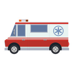Ambulance car. Medical ambulance, vector illustration