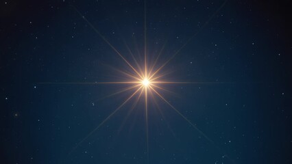 The star shines over the manger of christmas of Jesus Christ.