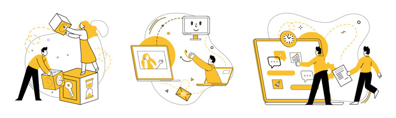 Team strategy vector illustration. Success in business is journey guided by well-defined team strategy concept Team spirit propels business towards achievement and continuous improvement