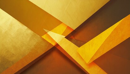 abstract yellow background triangle design with layers of orange gold geometric shapes in modern textured pattern business or website background layouts