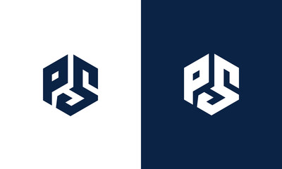initials ps monogram logo design vector - obrazy, fototapety, plakaty