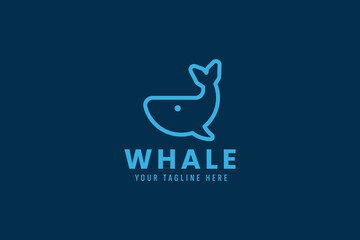 whale logo vector icon illustration © Dyn Studio