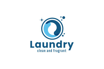 laundry logo vector icon illustration