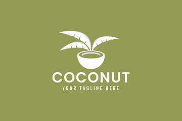 coconut logo vector icon illustration