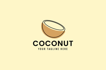 coconut logo vector icon illustration