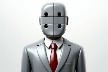 Abstract 3d human character of team leader,problem-solving, business challenge concept