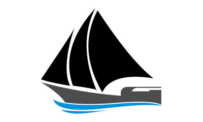 yacht ship vector logo icon