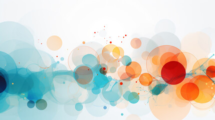 Illustration of an abstract background presentation with a blend of circles and transparent elements, creating a sense of depth and visual interest. - obrazy, fototapety, plakaty