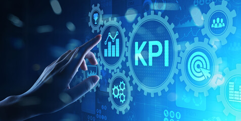 KPI - Key performance indicator. Business and industrial analysis. Internet and technology concept on virtual screen.