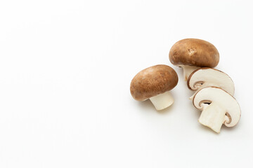 白背景にマッシュルーム