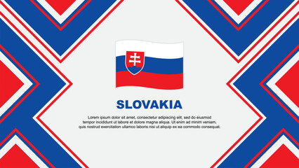 Slovakia Flag Abstract Background Design Template. Slovakia Independence Day Banner Wallpaper Vector Illustration. Slovakia Vector