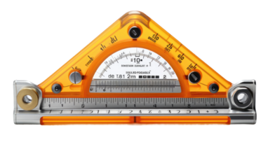 A Close Look at the Digital Angle Finder On a White or Clear Surface PNG Transparent Background.