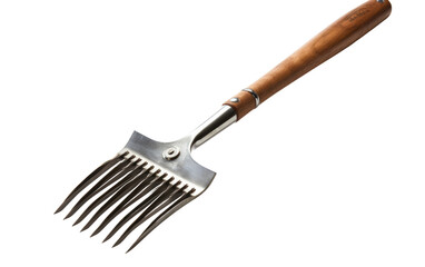 Harmony in White Durable Garden Rake Snapshot On a White or Clear Surface PNG Transparent Background.