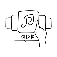 white line music playlist illustration