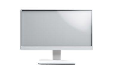 Unveiling the Brilliance: High-Quality Computer Monitor Showcase On a White or Clear Surface PNG Transparent Background.