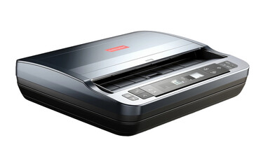 High-Resolution Portable Scanner Unveiled On a White or Clear Surface PNG Transparent Background.