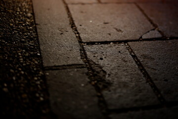 Obraz premium 夜のアスファルト