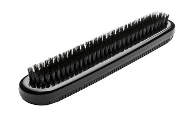 Sleek Black Plastic and Steel Lint Brush On a White or Clear Surface PNG Transparent Background.