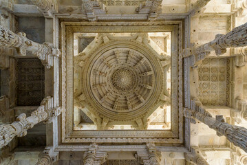 Ranakpur Jain temple or Chaturmukha Dharana Vihara, Ranakpur, Rajasthan, India,