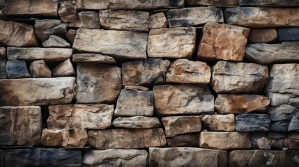 Fototapeta premium Close Stone Wall Texture Background Wallpaper, Background Image, Background For Banner, HD