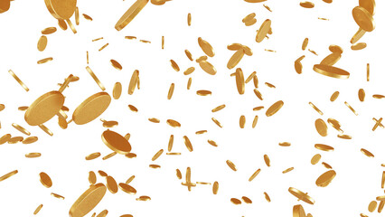 Obraz premium Realistic 3d gold coin particle background