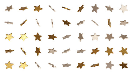 Realistic 3d star glitter icon