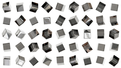 Realistic 3d transparent cube  icon