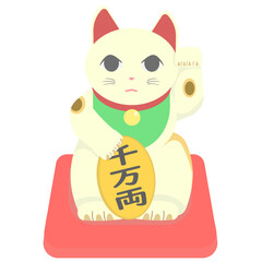 招き猫のイラスト