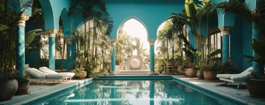 the pool at the villa resort in sohag