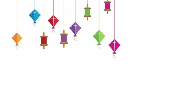 Animation made for celebrate a Makar Sankranti , Its an Indian festival of Kites