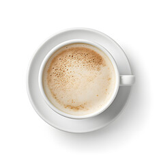 cup of coffee on white background ai generative