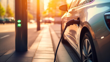 Electric car charging stations provide clean energy for eco-friendly transportation.