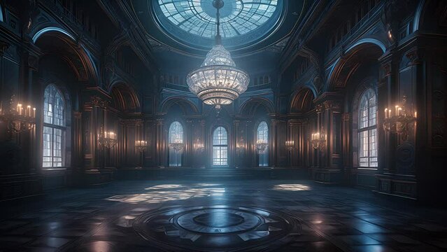 Fantasy palace interior. Created with Generative AI.