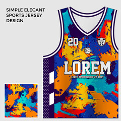 blue sublimation basketball jersey template
