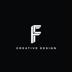 3D Style Minimal F logo design