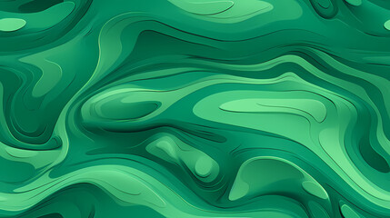 Obraz premium Green 3D metallic abstract art concept background with oil painting