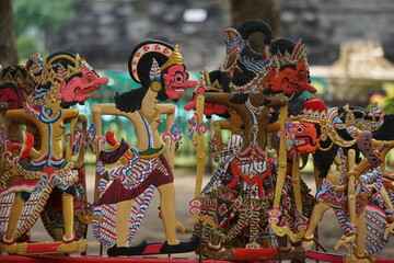 Shadow puppet show (wayang krucil). Wayang krucil is a wayang originating from Kediri, East Java