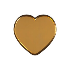 ゴールドのハートの3D素材　飾り　台座　レイアウト用