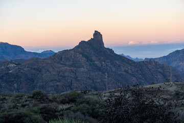 sunrise in the mountains canary island