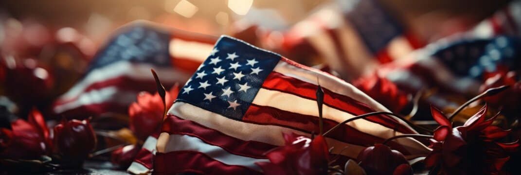 Happy Veterans Day American Flags Text, Background Image, Background For Banner, HD