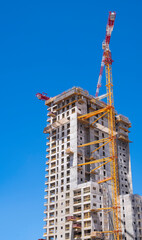 construction site with crane