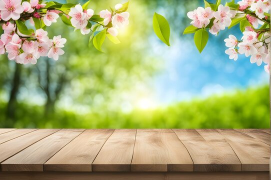 Table background and spring time

