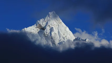 Foto op Plexiglas Ama Dablam Snow covered peak of Mount Ama Dablam, Nepal.