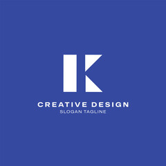Fototapeta premium Modern Professional Business K Logo