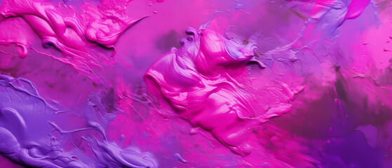 Close-up of acid magenta brush strokes.