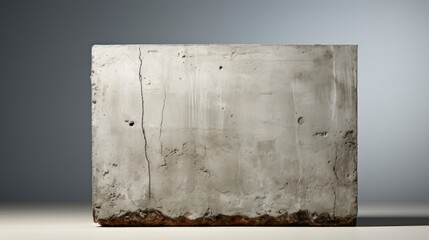 Portrait View Concrete Block Gray Cement, Background Image, Background For Banner, HD